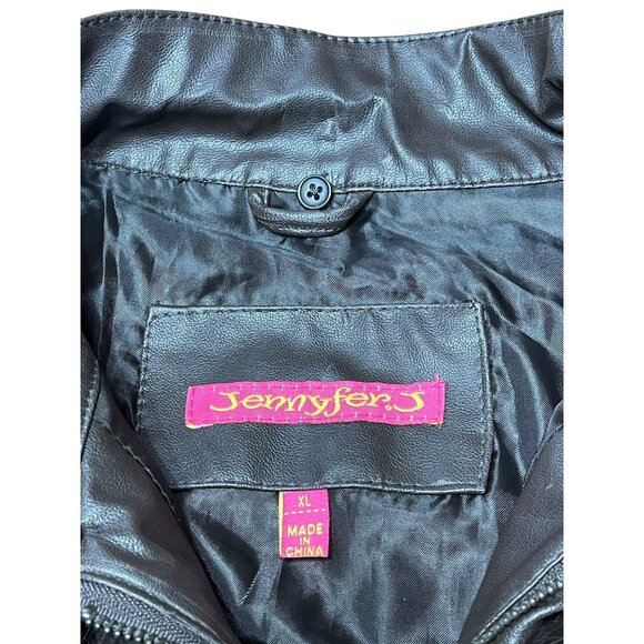 Jennyfer Brown Leather & 100% Rabbit Fur Jacket XL - Picture 4 of 16